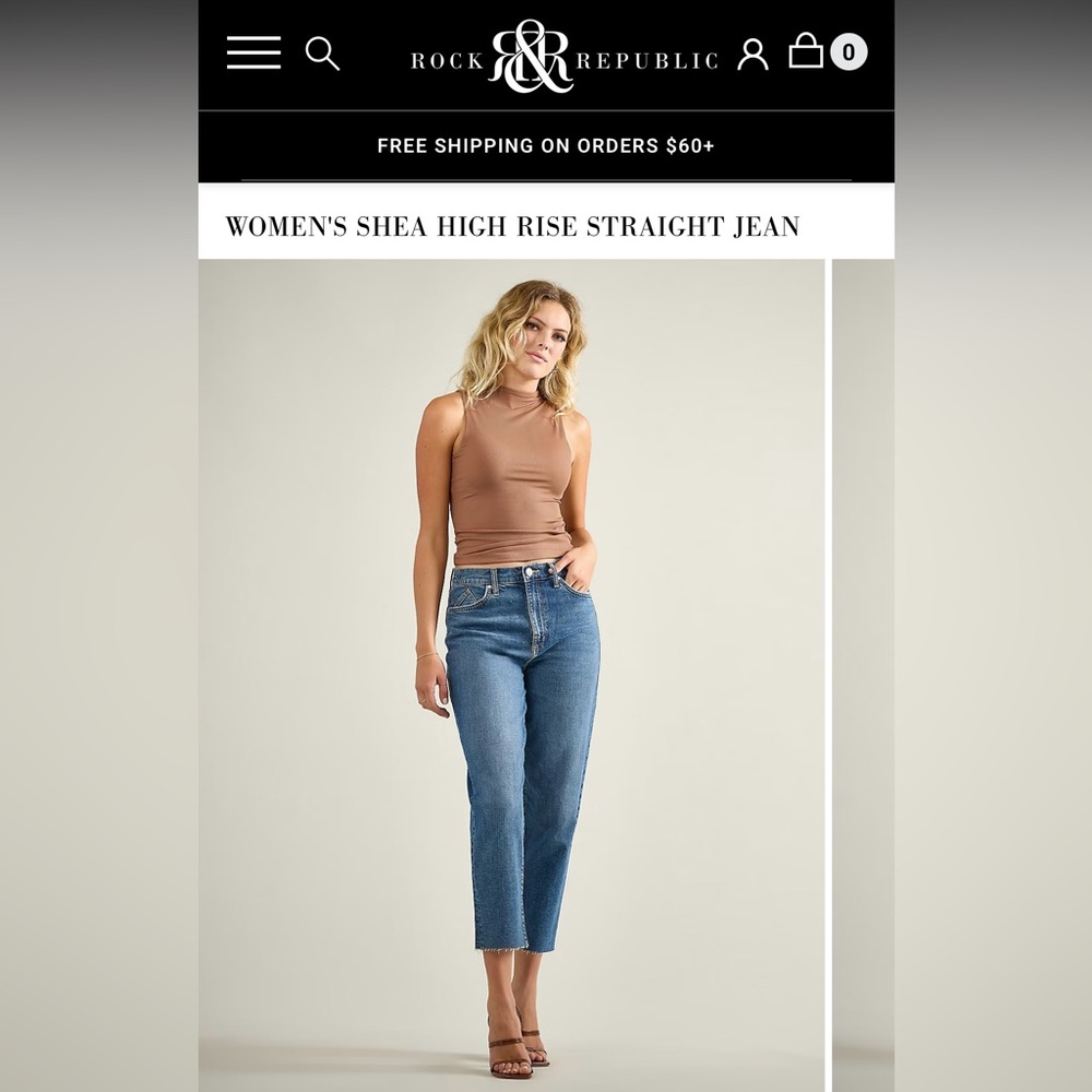 Rock & Republic Blue Straight Leg Jeans